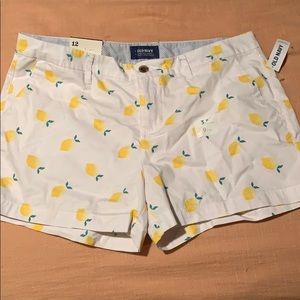 Old Navy Lemon Shorts 12 Summer Short XL